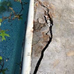 Cracked pool deck