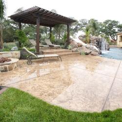 Flooded pool deck